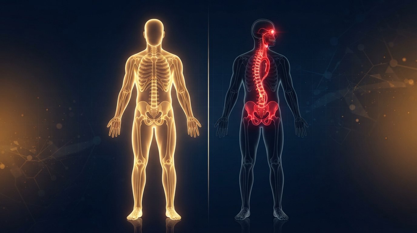 Your Spine, Eyes, Teeth, And Pelvis All Reveal The Same Uncomfortable Evolutionary Truth